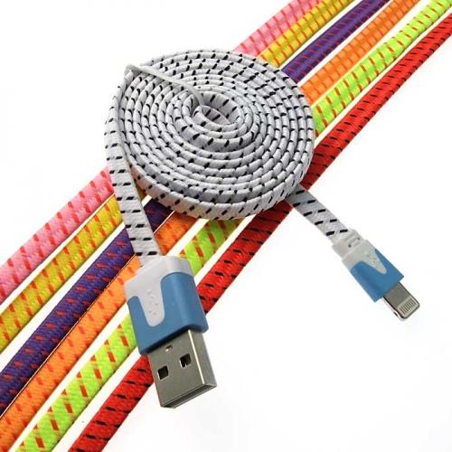 USB to iPhone5 Flat braid 1m 