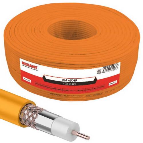 01-2654 RG-6U+Cu 64% 100м оранжевый